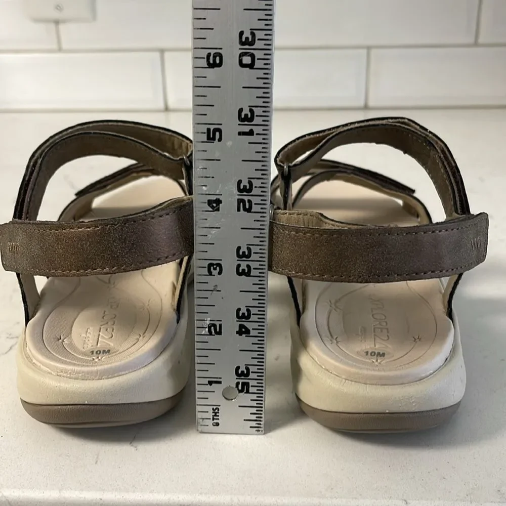 Easy Spirit Explore24 Seestina3 Women's Bronze Sandals Size 10